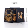 jcoral 2 Pack Skull Black Playing Cards Waterproof Poker Cards Plastic Black Foil Playing Cards Highly Flexible,2 Decks of Cards with Bag(Gold+Black 3)