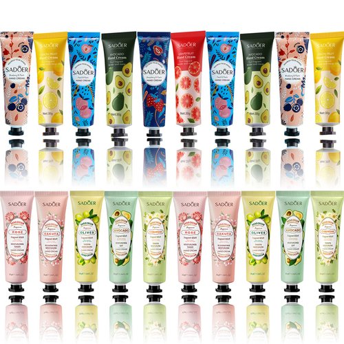 smilixin 20 Pack Hand Cream Gift Set,Moisturizing Hand Care Cream Travel Gift Set,Travel Size Hand Lotion for Women,Natural Plant Hand Cream For Dry Cracked Hands,Mini Hand Cream With Natural Aloe