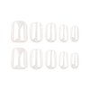 White Press on Nails Short Square - SHANRUN Cute Moonlight White Fake Nails Press ons Nail Art Tips Glue on Nails Full Cover Artificial Acrylic False Nails with Design Stick on Nails Kit for Women