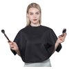 PERFEHAIR Short Makeup Comb Out Cape, Make Up Salon Artist Hair Styling Cutting Barber Cape Apron Bib for Clients-Black