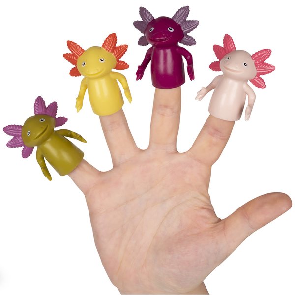 Mcphee Finger Axolotls Set of 4 Axolotl Finger Puppets