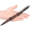 Mini Boar Bristle Round Brush for Short Hair, Small Round Barrel Brush for Blow Drying-0.6 Inch Diameter