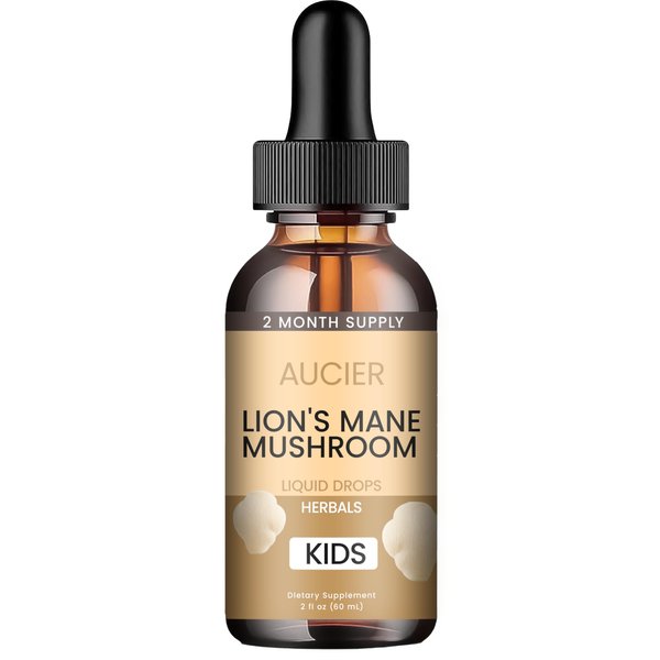 AUCIER Lions Mane for Kids | Speech Delay Supplement for Kids & Toddlers | Lion’s Mane Mushroom, for Speech Therapy & Cognitive Support – Easy-Take Liquid (1PCS)