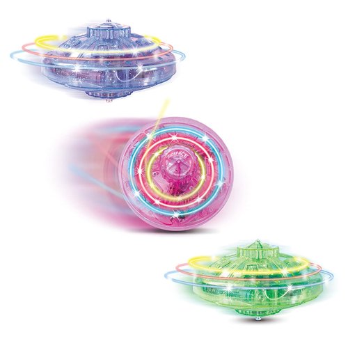 Geospace Super Sonic LED Auto Spinnerz Self-Powered Spinning Top (12-Pack)