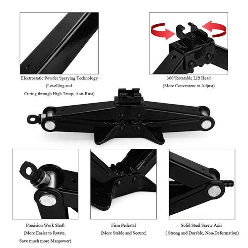 Spare Tire Tool Kit Set for GMC Chevrolet Silverado, 2 Tonne Scissor Jack and Wheel Wrench Tools Handle Lug Nut, OEM 22969377,20782708,22925285,20782706,22969370,15854614