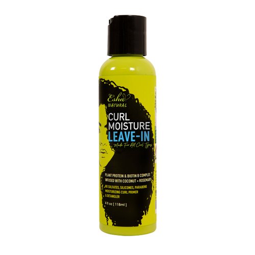 Esha Girl Natural – Leave-In Conditioner - Moisturize Dry Hair - Enhance, Nourish, Hydrate Curls - Biotin Infused - Coconut Frizz Hair Care (4 oz.)