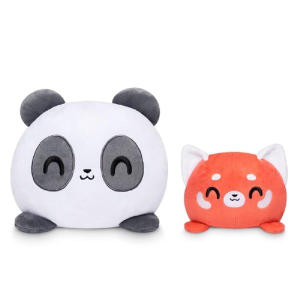 TeeTurtle - The Original Reversible Panda Plushie - BIG Panda + Red Panda - Cute Sensory Fidget Stuffed Animals That Show Your Mood!