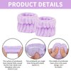 ACO-UINT 4Pcs Purple Spa Headband and Face Washing Wristbands Set, Skincare Headband Face Wash Headband Makeup Headband, Hair Claw Clip Skin Care Headband for Washing Face