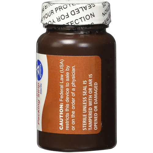 Dynarex Plain Packing Strip, Sterile Wound Care, 100% Cotton Woven Packing Strip, with Iodoform, Soft & Absorbent, 1/4” x 5 yd., 2 Jars of Packing Strips