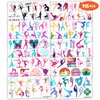 115 PCS Gymnastics Gymnast Gymnastic Temporary Tattoos Birthday Themed Party Decorations Favors Supplies Decor Cute Dance Cheerleader Stickers Gifts for Kids Boys Girls Carnival Christmas Class Prizes