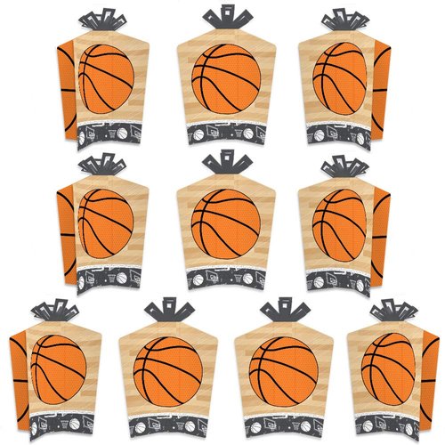 Big Dot of Happiness Nothin’ but Net - Basketball - Table Decorations - Baby Shower or Birthday Party Fold and Flare Centerpieces - 10 Count