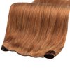 Full Shine 18 Inch Genius Weft Hair Extensions Human Hair Color Copper Human Hair Weft Sew In Hair Extensions Real Human Hair Auburn Hand Tied Hair Extensions Soft Silky Straight Hair 50G