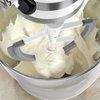 Flex Edge Beater for KitchenAid 6QT Bowl-Lift Stand Mixer, Beater with Double Silicone Edge, Mixer Paddle, Perfect 6 Quart Bowl-Lift Stand Mixer Attachment for KitchenAid, White