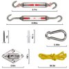 GoosWexmzl Shade Sail Hardware Kit, Stainless Steel Hardware Kit for Triangle Square Rectangle Sun Shade Sail Installation for Patio Lawn