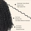 Yanky Twist Crochet Hair-8 Inch 8 Packs (30 Strands/Pcs) Prelooped Spring Twist Hair For Women Girl Natural Black Passion Twist Crochet Braids Hair Extensions (1B, 8 Inch)