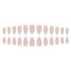 Foccna Press on Nails White Pearl Fake Nails Tips Almond Women's French False Nails White Medium Glossy Daily Wear Artificail Nails for Nail Art Manicure Decoration,24pcs