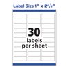 Avery Easy Peel Printable Address Labels with Sure Feed, 1" x 2-5/8", White, 750 Blank Mailing Labels (18260)
