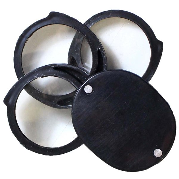 Maximize Triple Glass Lens Jeweler's Loupe | 5X Magnification | 15X Combined | 1.5" Diameter Lenses | Swivel Case Design | Multi-Lens for Enhanced View