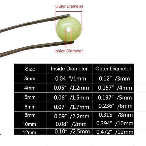 200pcs/pack Soft Rubber Luminous Fishing Beads Round Plastic Rig Glowing Green Beads 10mm Carp Fishing Gear Accessory