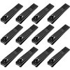 Yaomiao 12 Pieces Nail Clipper Set Stainless Steel Nail Cutter Fingernails and Toenail Clipper Cutter for Women Men (Black)