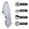 HABBIBI Salon Barber Cape for Men-Women Hairdressing Waterproof, Snap Closure Apron Hair Cutting Capes for Adults 65x55 Inches- Professional and Home Use (Black and White)