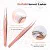 LANKIZ Eyelash Extension Tweezers Set 5 PCS for Eyelash Extensions Stainless Steel Lash Tweezers for Volume Lash Extensions-Rose Gold pinzas para pestaas pelo a pelo