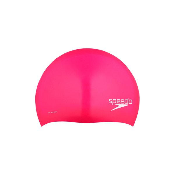 Speedo Unisex-Adult Swim Cap Silicone Long Hair , Pink
