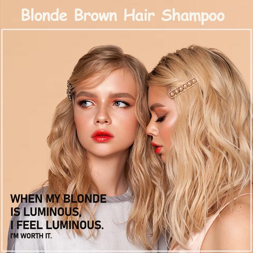 Instant Hair Color Shampoo, Hair Dye Shampoo Blonde Brown for Women Men, Long Lasting Brown Hair Shampoo,Brown Hair Dye Colors in Minutes, Brown Shampoo Easy to Use
