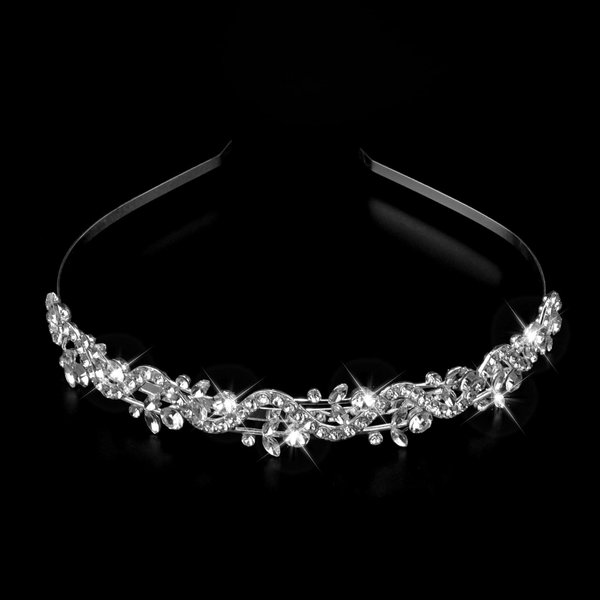 KICOSY Crystal Bridal Headband Bridal Tiara Wedding Headpiece for Bride Rhinestone Headband for Wedding Bridal Headpiece Bridal Hair Accessories