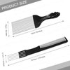 3 Pieces Metal Hair Pick Lift Hair Pick Salon Teasing Back Combs Pink or Black Carbon Comb with Stainless Steel Lift Teasing Combs with Metal Prong Combs for Women (Black)