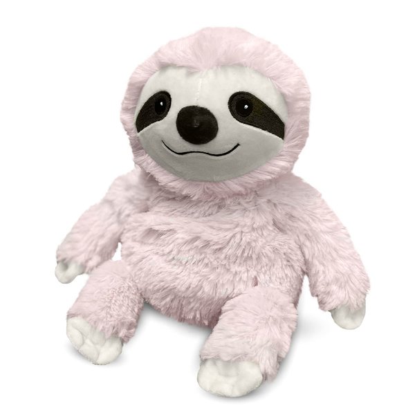 warmies Microwavable & Weighted Stuffed Animals, Pink Sloth - Heated Stuffed Animal Plushie for Warmth & Comfort - Cute Soft Plush Toys for Adults & Children (Boys, Girls, Babies & Toddlers)