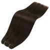 Sunny Hair Extensions Real Human Hair Weft Brown Sew in Weft Hair Extensions Human Hair Darkest Brown Human Hair Wefts Natural Hair Extensions Sew in Real Human Hair Premium Hair Extensions 100G 20in