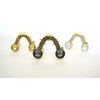 Generic Small shiny gold metal triangle arc hair claw clip with crystals (Primary color: Clear), 1 Count (Pack of 1)