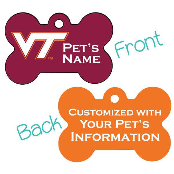 Virginia Tech Hokies 2-Sided Pet Id Dog Tag | Officially Licensed | Personalized for Your Pet