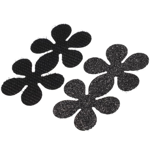 VOCOSTE 2 Pcs Hair Pads, Flower Shape Hair Pad Bangs Patch for Women, Hair Magic Tapes Hair Grippers Hair Styling Accessories, Black
