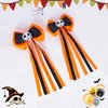 Halloween Hair Bows for Women & Girls, Beleki Spooky Face Ghost Hair Clips Grosgrain Hair Bow with Long Tial Halloween Hair Accessory for Costume Party Favors Trick or Treat Kids Gifts