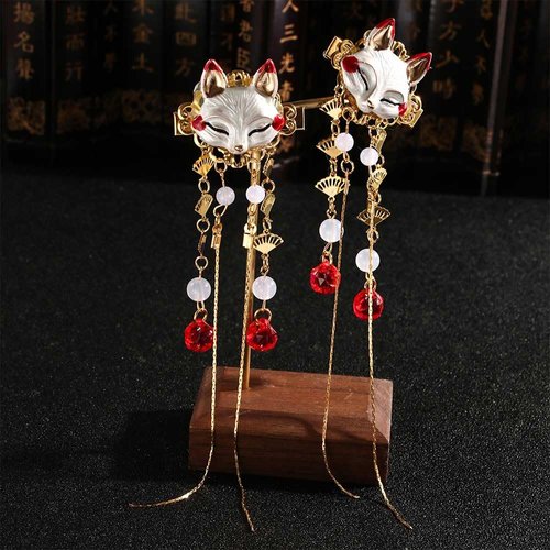 Leadigol Leadigol Animal Hair Pin,Pearl Hair Clips,Tassels Hair Clip Antiquity Cosplay Hair Accessories Hanfu Girl Animal Chinese Elements Alloy for Women Wedding(beads)
