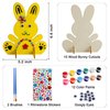 Easter Crafts for Kids, 10pcs Wooden Easter Bunny Cutouts Arts and Crafts Painting Kits for Kids Boys Girls 4-8 8-12 Easter Basket Stuffers Party Favors Activities Gifts Spring Home Decorations