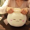 Yoholto Dumpling Plush Pillow with Cute Features, Stuffed Bun Plush, Funny Food Toy Gifts for Kids Adults(6.3 * 12.2in,Frown)