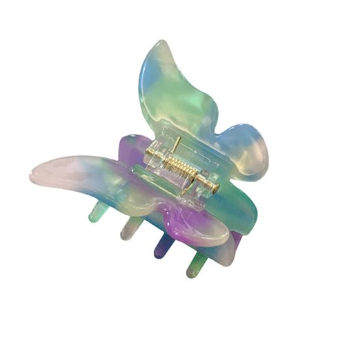 Butterfly Hair Clips, Tortoise Shell Cellulose Acetate Barrettes Claw Clips No-Slip Grip French Design Hair Jaw Clamp Small Hair Accessories for Women Girls Ladies Fashion Ponytail Holders (3 Pack)