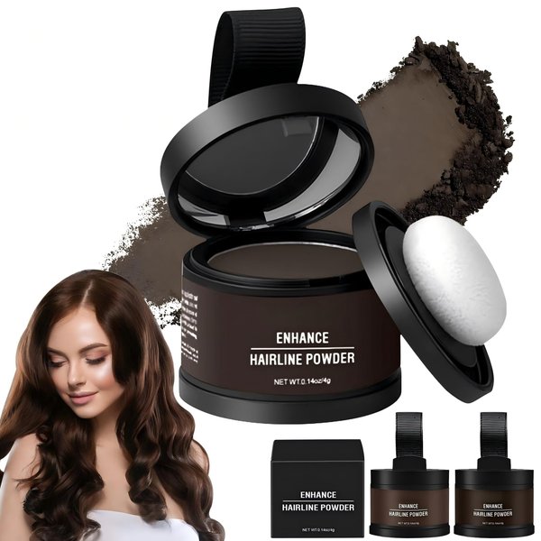 Ptoso Magic Root Cover Up, Magic Root Cover Up, Magic Root Cover Up, 14 Colors Root Touch Up Powder with Mirror, Instantly Conceals Hair Loss, Water Sweat Resistant (Dark Brown)