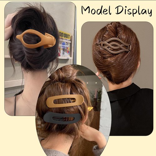 LifeDawn 9 Pack Flat Hair Clips for Women,French Flat Claw Clips Alligator Hair Clips for Thick Thin Hair 3 Styles French Hair Clips for Women Girls Strong Hold Duck Billed Hair Clips,Neutral Color