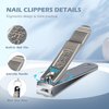 SUTOUG Nail Clippers Set 2 PCS, Strong and Sturdy Nail Clippers for Thick Nails for Fingernails and Toenails, Stainless Steel Nail Clippers for Men and Women
