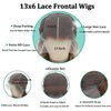 𝐒𝐔𝐍𝐓𝐔 13x6 Ombre Highlight Lace Front Wig 4/27 Body Wave Human Hair Wigs SKINLIKE Invisible Ultra-thin HD Transparent Lace Frontal Wigs Pre Plucked with Baby Hair 180% Density Wig(26 Inch)