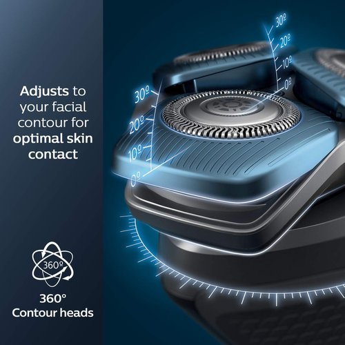 Philips Norelco Shaver 7100, Rechargeable Wet & Dry Electric Shaver with SenseIQ Technology and Pop-up Trimmer for Male S7788/82