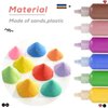 28 PCS Art Sand,DIY Arts and Crafts Kit,Terrarium Sand Play for Wedding Decor,Painting,Children,Decorations,Crafts(1.25oz Bottles)