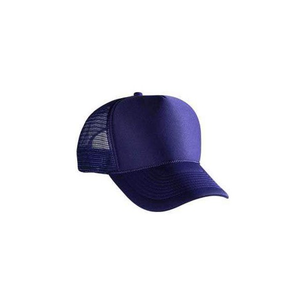 OTTO Polyester Foam Front 5 Panel Pro Style Mesh Back Trucker Hat - Purple