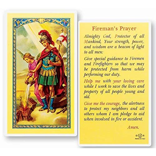 Saint Florian Firefighter's Prayer Laminated Holy Cards (Set of 5)