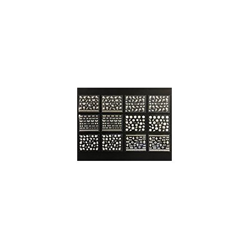 ALLYDREW 50 Sheets White Flowers & Bows with Gold Rhinestone Nail Stickers Nail Art 3D Nail Decals