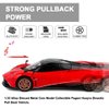 JaBuBeaGup 1/32 Zinc Alloy Simulation Casting Toy Car Model Children's Dream Toys Super Sports Car Toys with Cool Lighting and Dynamic Music Perfect Birthday and New Year Gifts for Boys Girls - Red